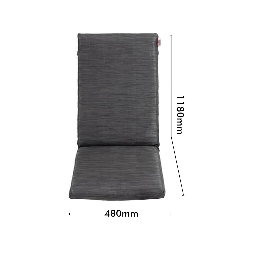 Mojo 48cm Charcoal Weathertex High-Back  Outdoor Cushion