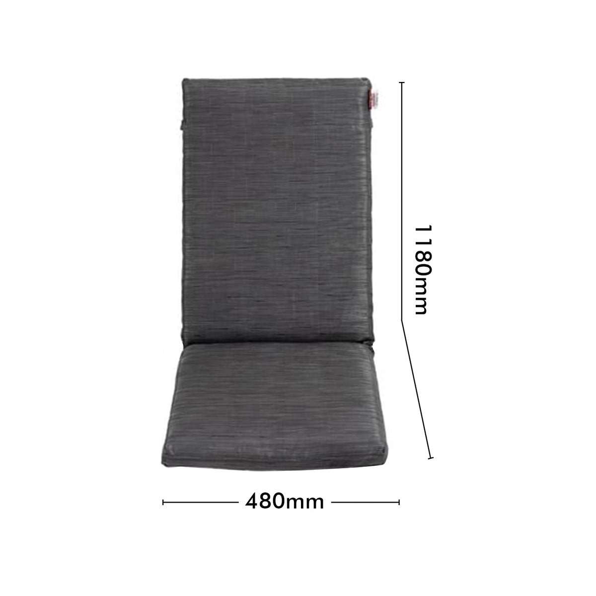 Mojo MJOC0017 Weathertex Charcoal High Back Outdoor Cushion – all-weather UV-stabilised cushion for high back outdoor chairs