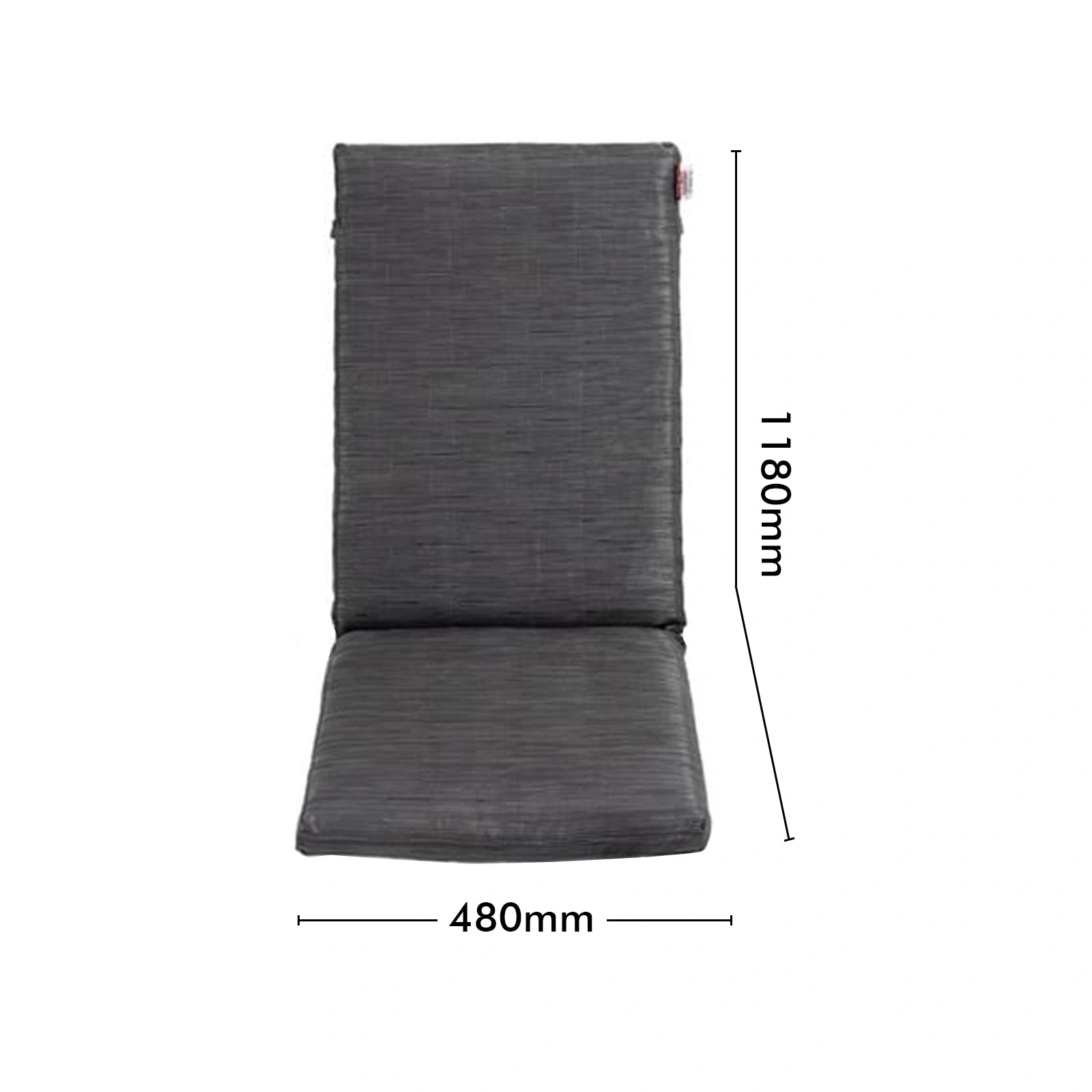 Mojo 48cm Charcoal Weathertex High-Back  Outdoor Cushion