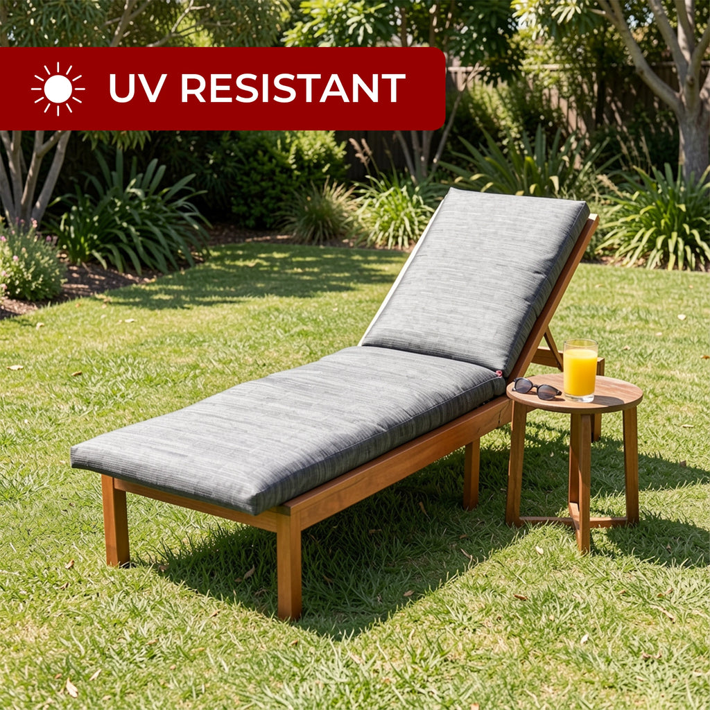 Mojo 53cm Charcoal Outdoor Sunlounge Cushion