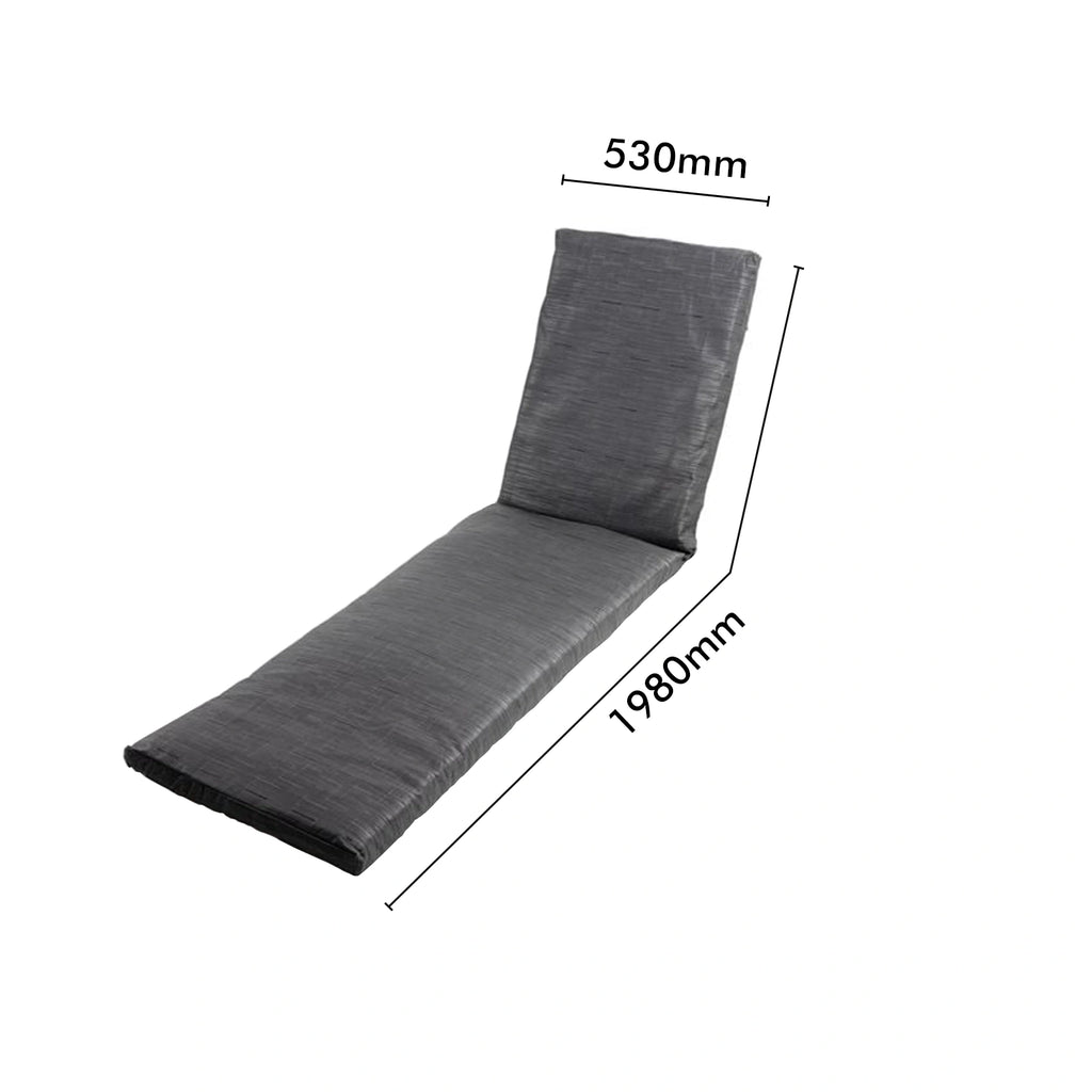 Mojo 53cm Charcoal Outdoor Sunlounge Cushion