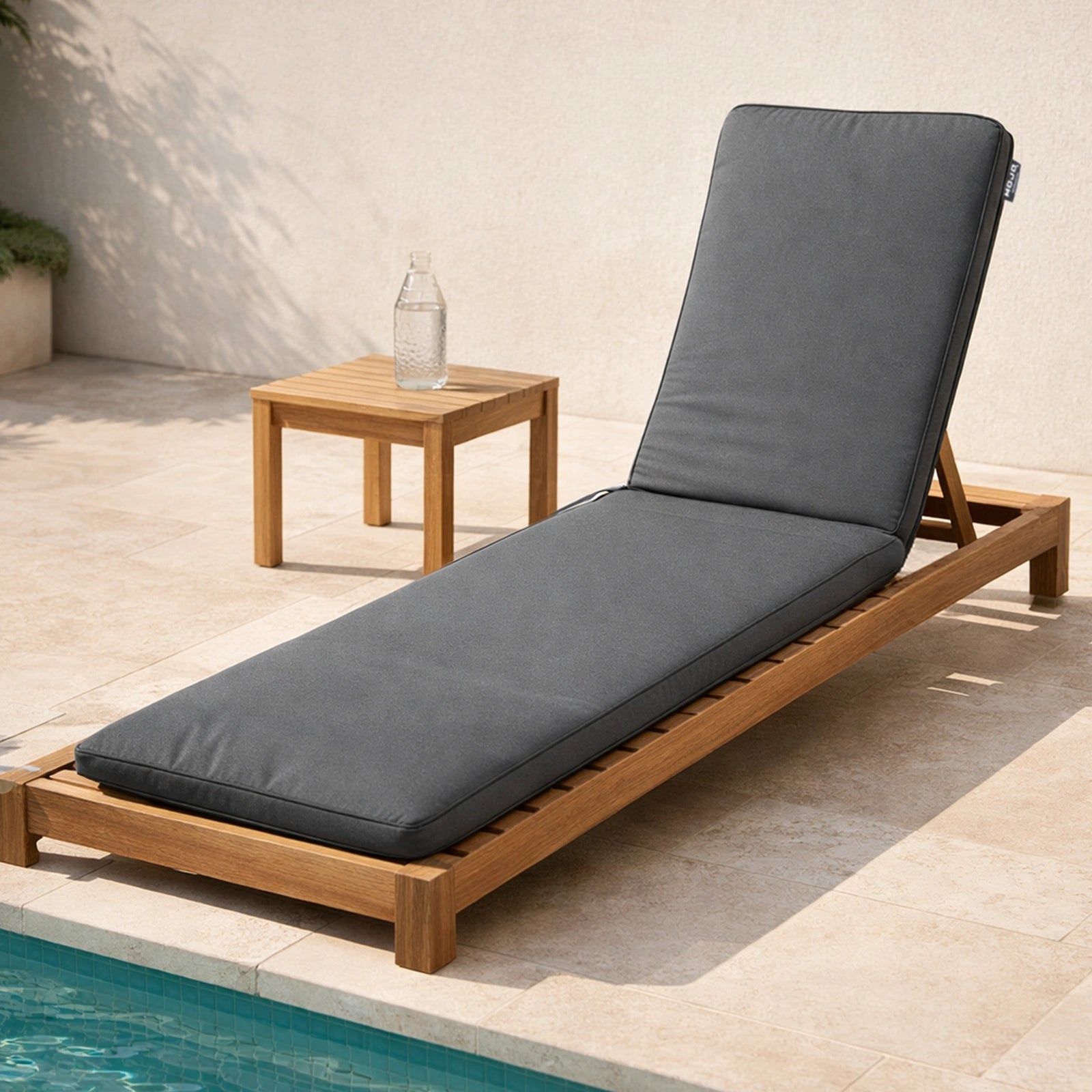 Mojo 53cm Grey Outdoor Sunlounge Cushion