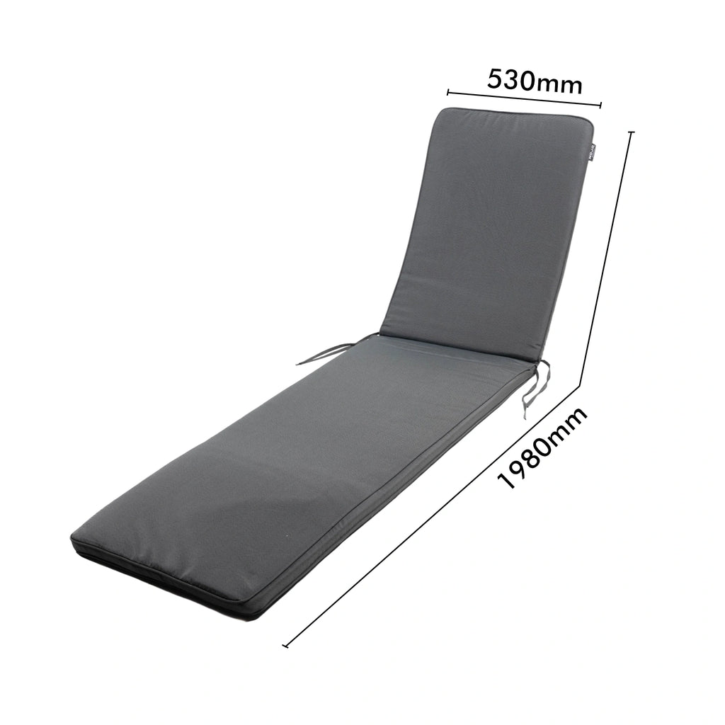 Mojo 53cm Grey Outdoor Sunlounge Cushion