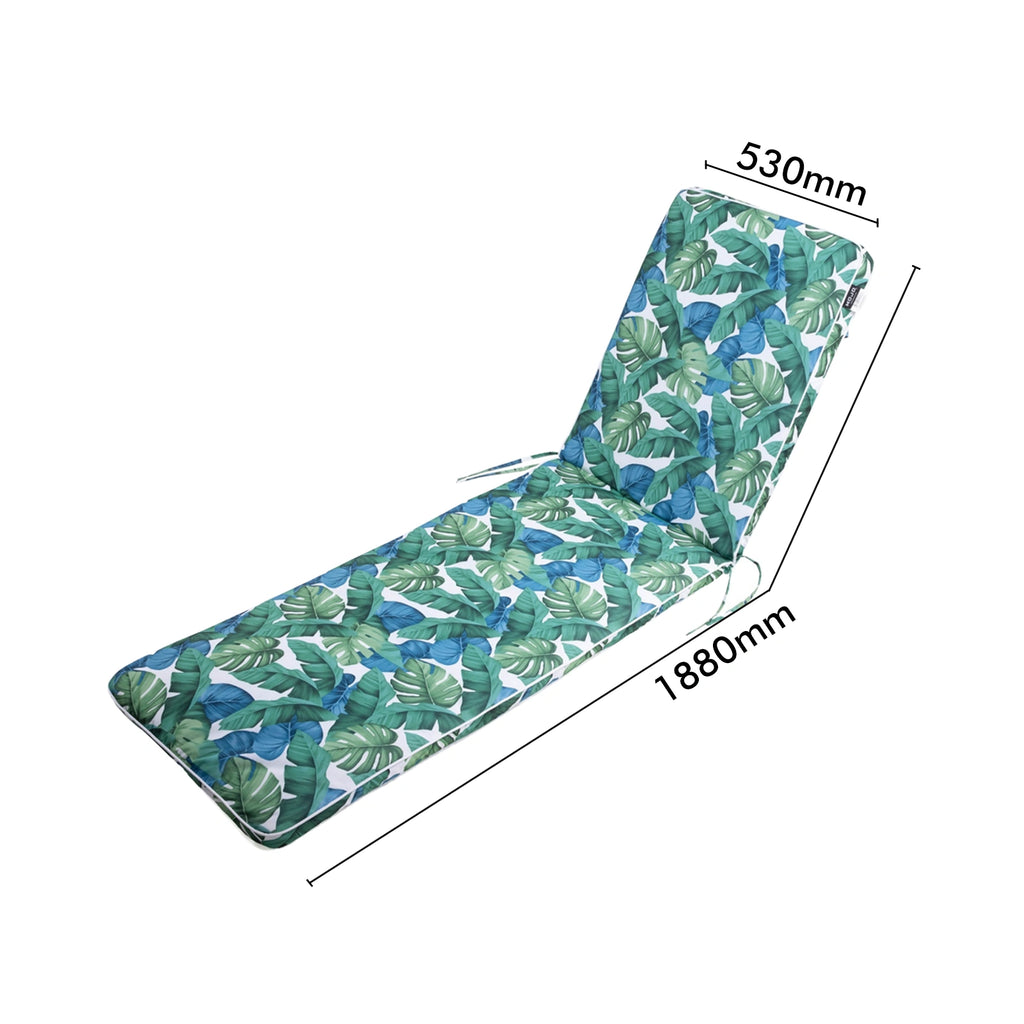 Mojo 53cm Multi/Assorted Leaf Outdoor Sunlounge Cushion