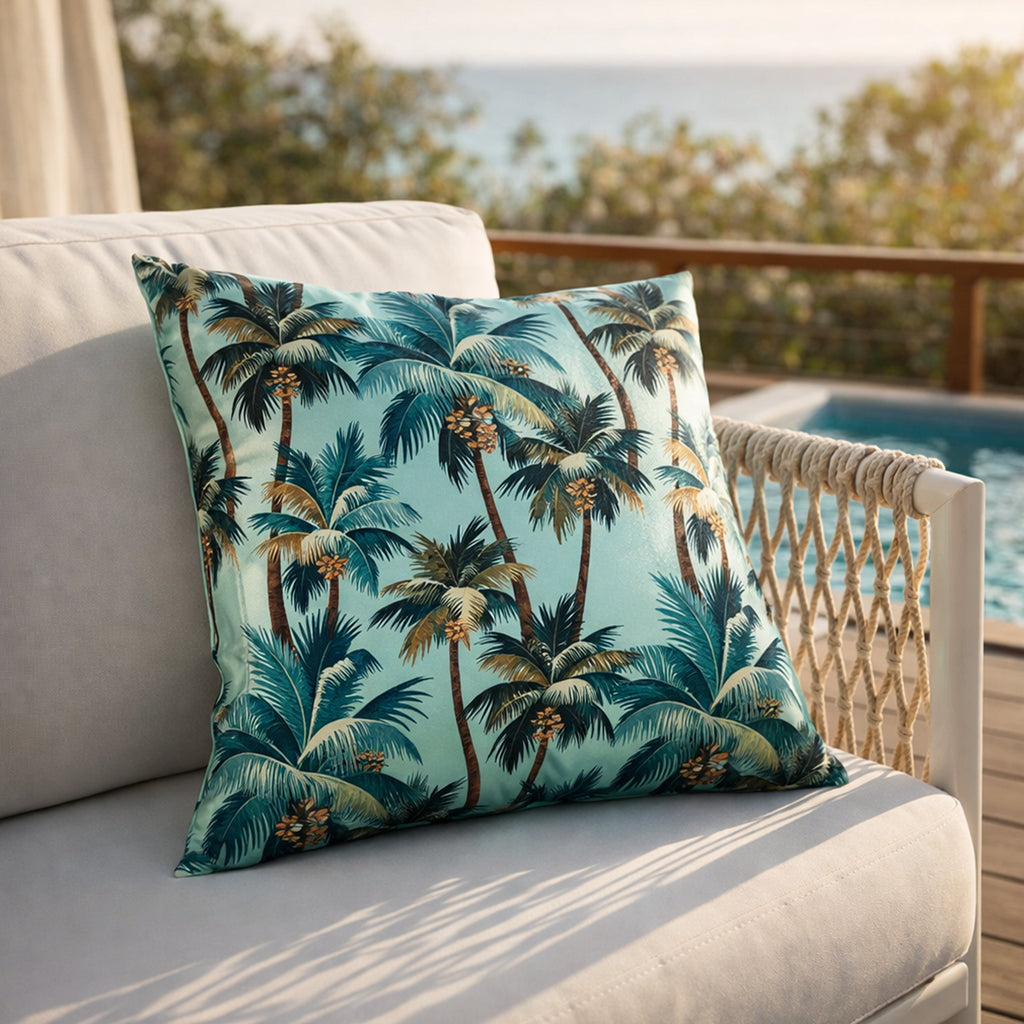 Mojo 60cm Blue L.A. Palm Blue Cushion Cover