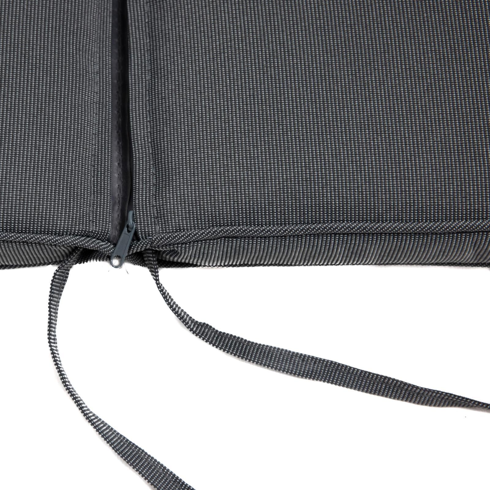 Mojo MJOC0112 Grey Outdoor Mid Back Chair Cushion – classic grey all-weather cushion for outdoor dining and garden chairs