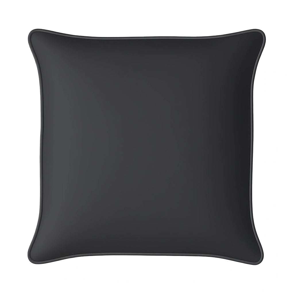 Mojo 60cm Solid Black Cushion Cover with Pipe
