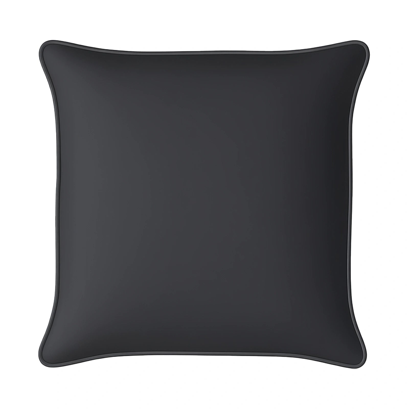 Mojo 60cm Solid Black Cushion Cover with Pipe