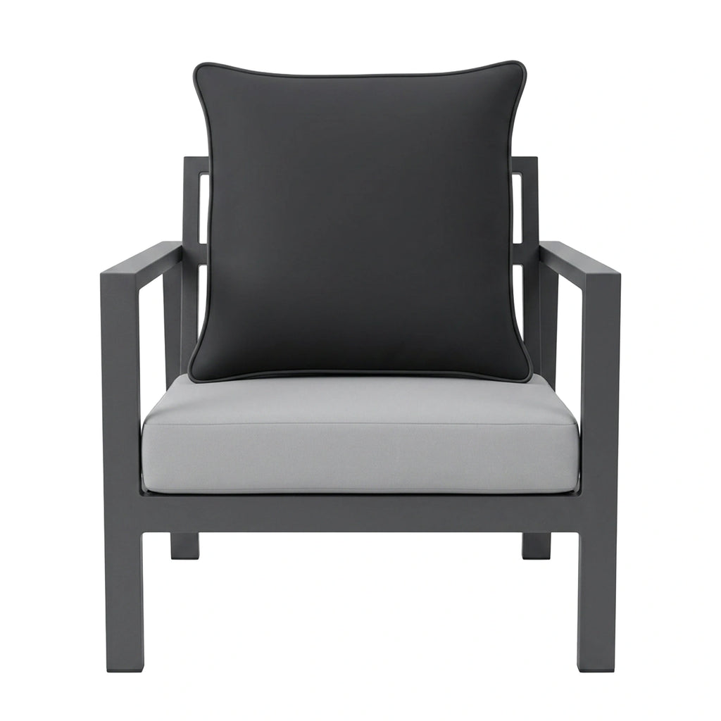 Mojo 60cm Solid Black Cushion Cover with Pipe