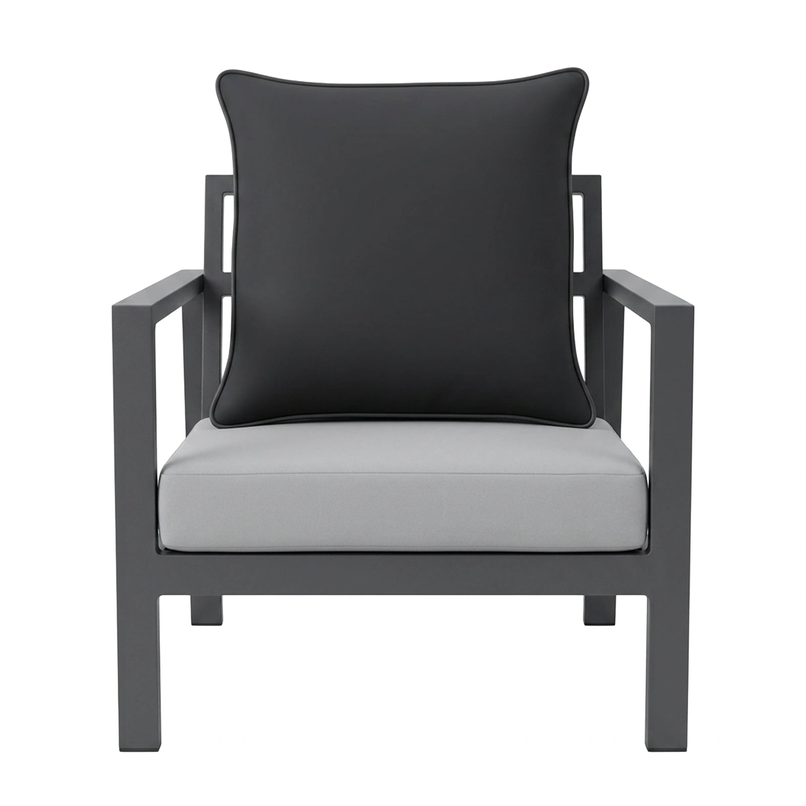 Mojo 60cm Solid Black Cushion Cover with Pipe