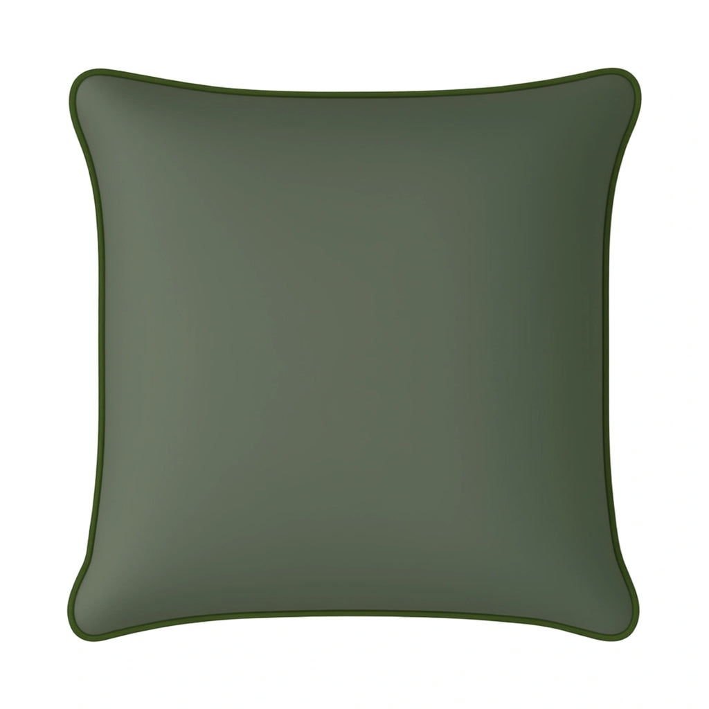 Mojo 60cm Solid Green Cushion Cover with Pipe