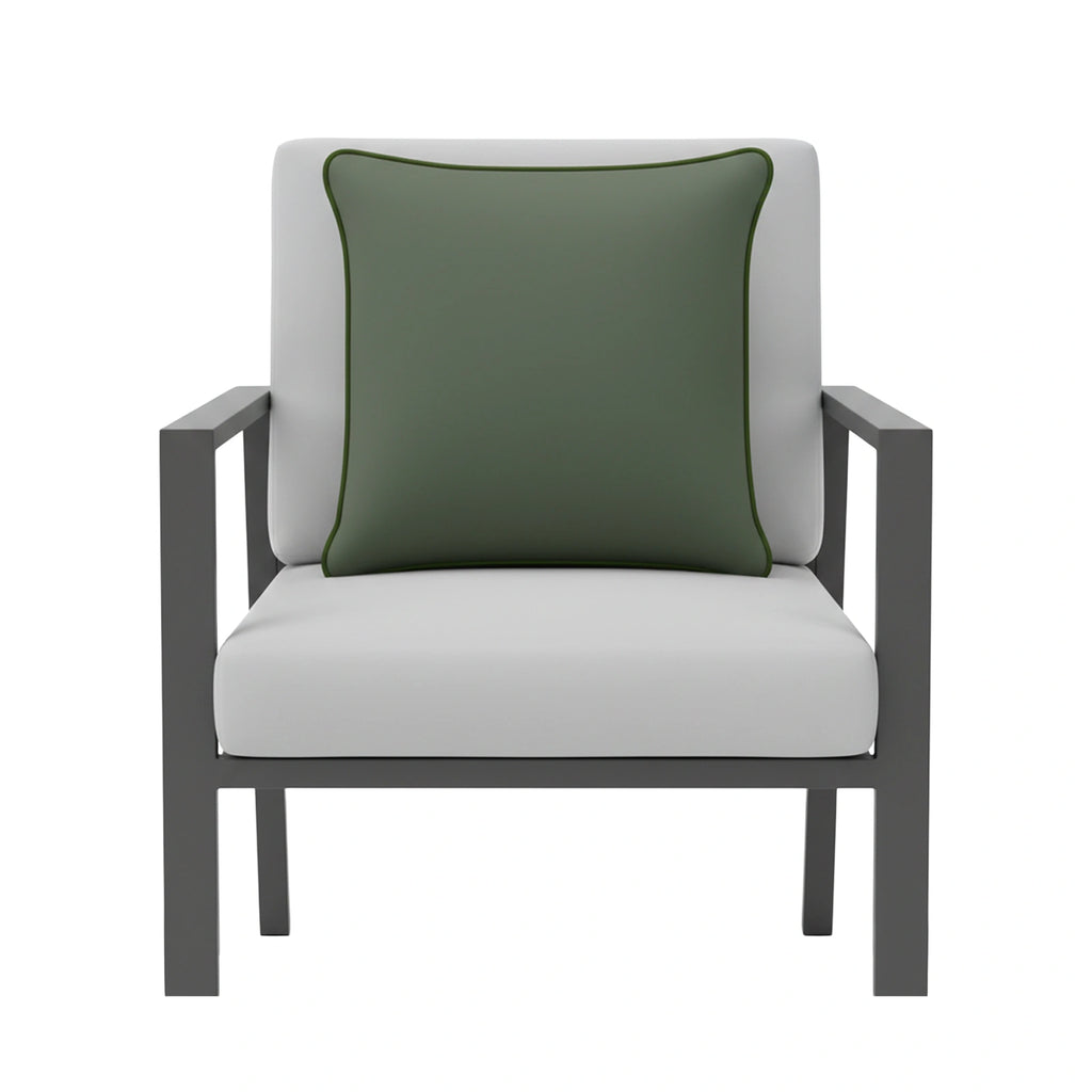 Mojo 60cm Solid Green Cushion Cover with Pipe
