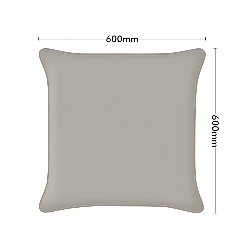 Mojo 60cm Solid Grey Cushion Cover with Pipe