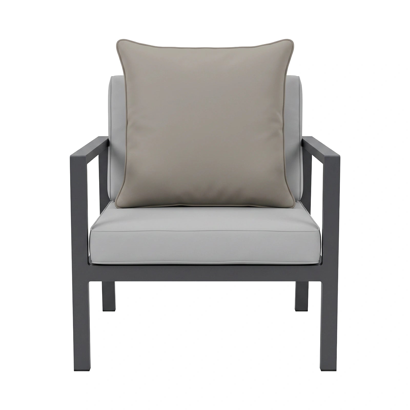 Mojo 60cm Solid Grey Cushion Cover with Pipe