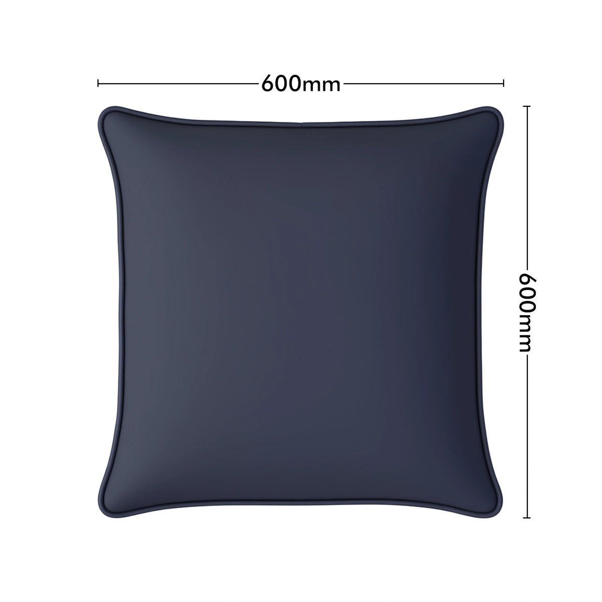 Mojo MJOC0372 60cm Solid Navy Cushion Cover with Pipe – large piped solid navy outdoor cushion cover