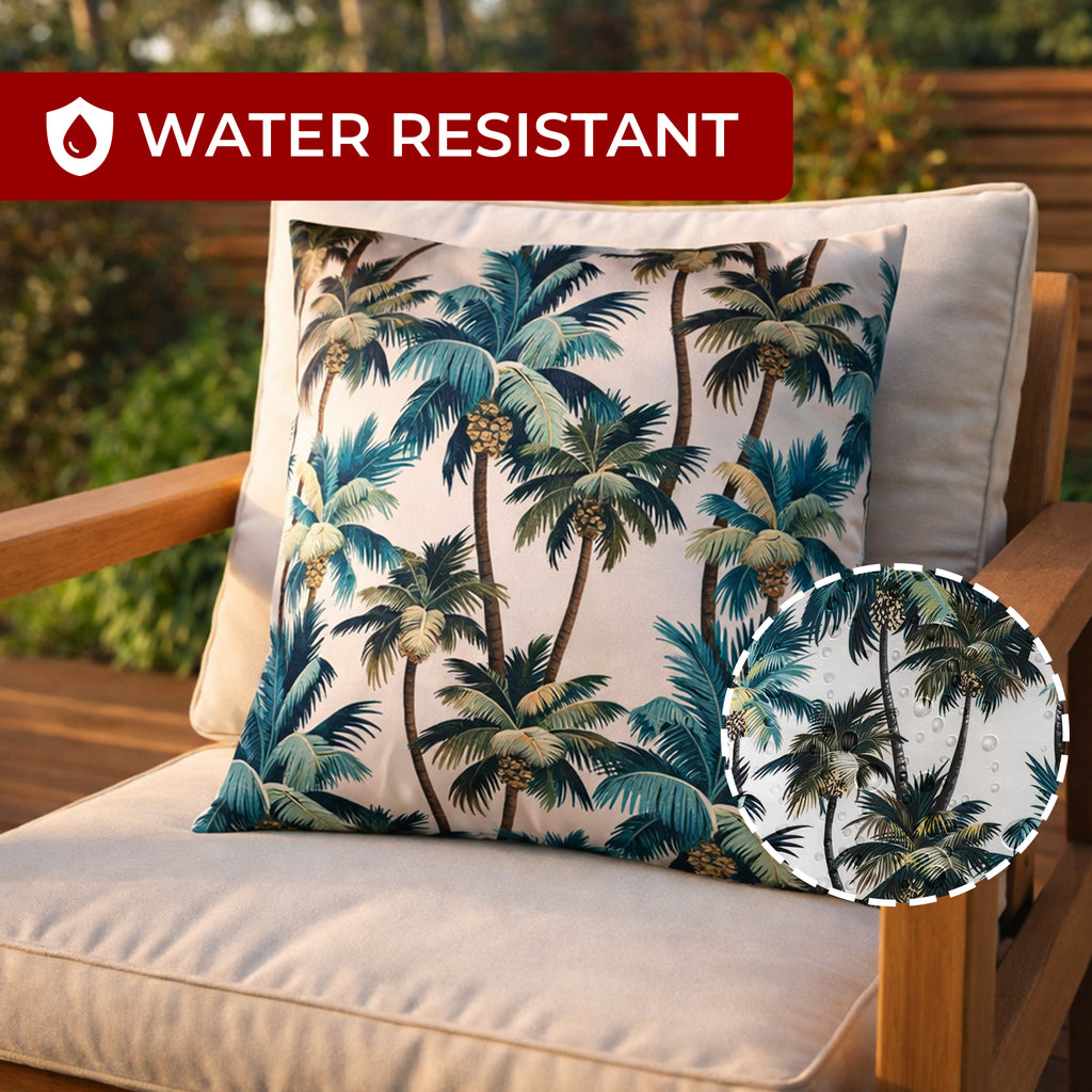 Mojo 60cm White L.A. Palm White Cushion Cover