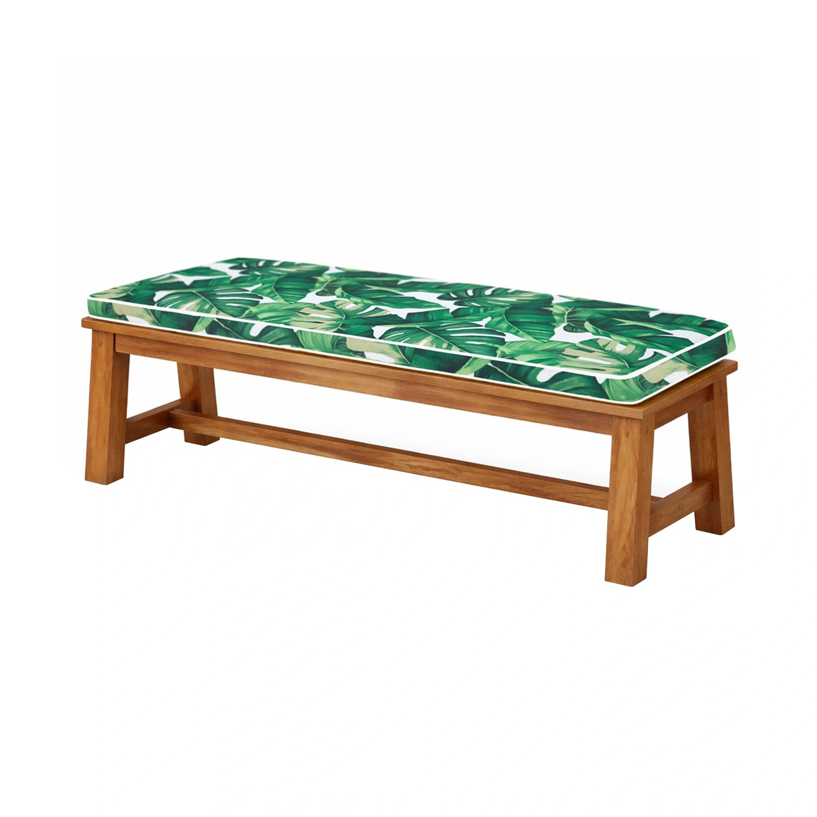 Mojo 11.6cm Green & White Foliage Outdoor Bench Cushion