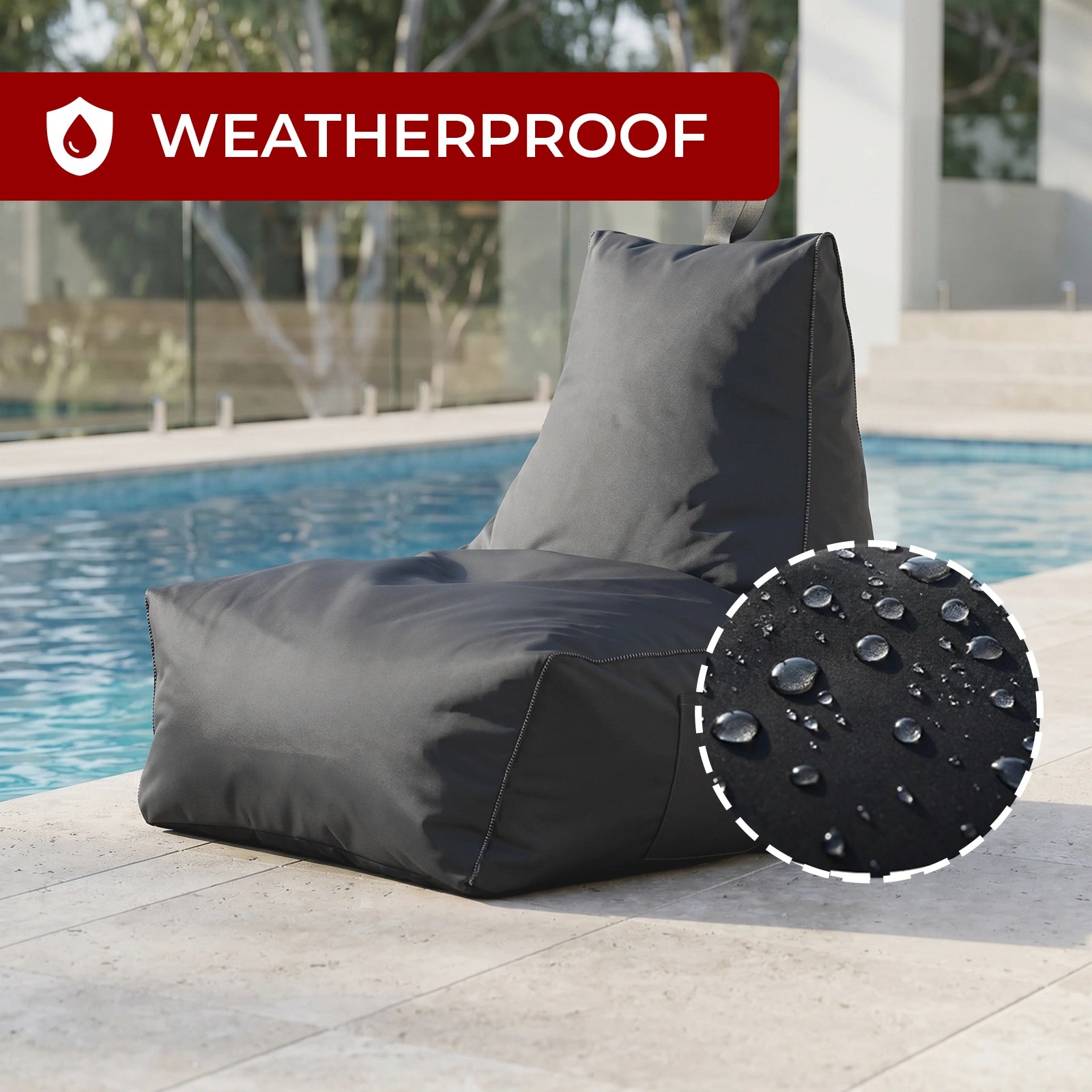 Mojo 77cm Charcoal My Chair Outdoor Expandable Furniture