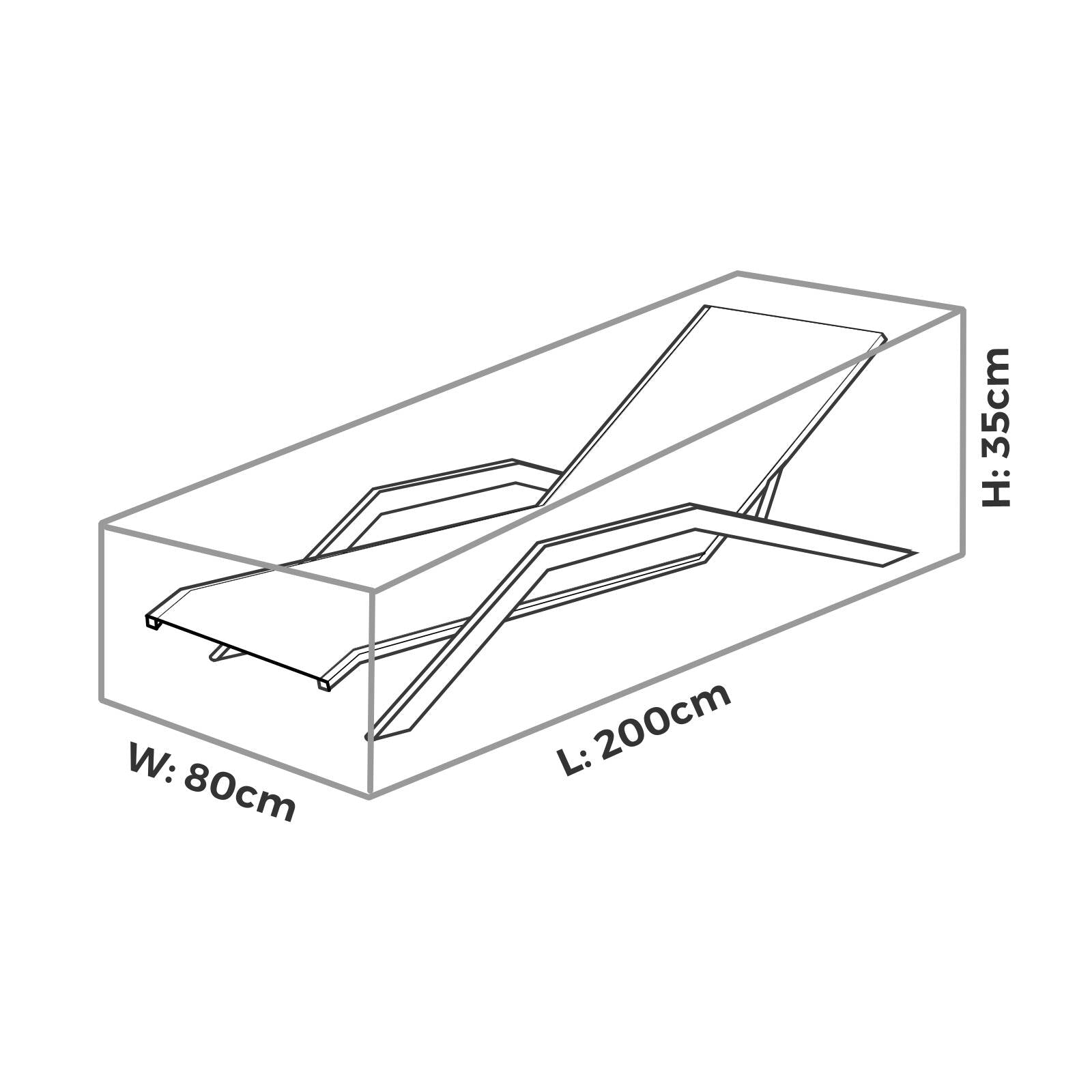 Mojo 80cm Premium Sunlounge Outdoor Furniture Cover
